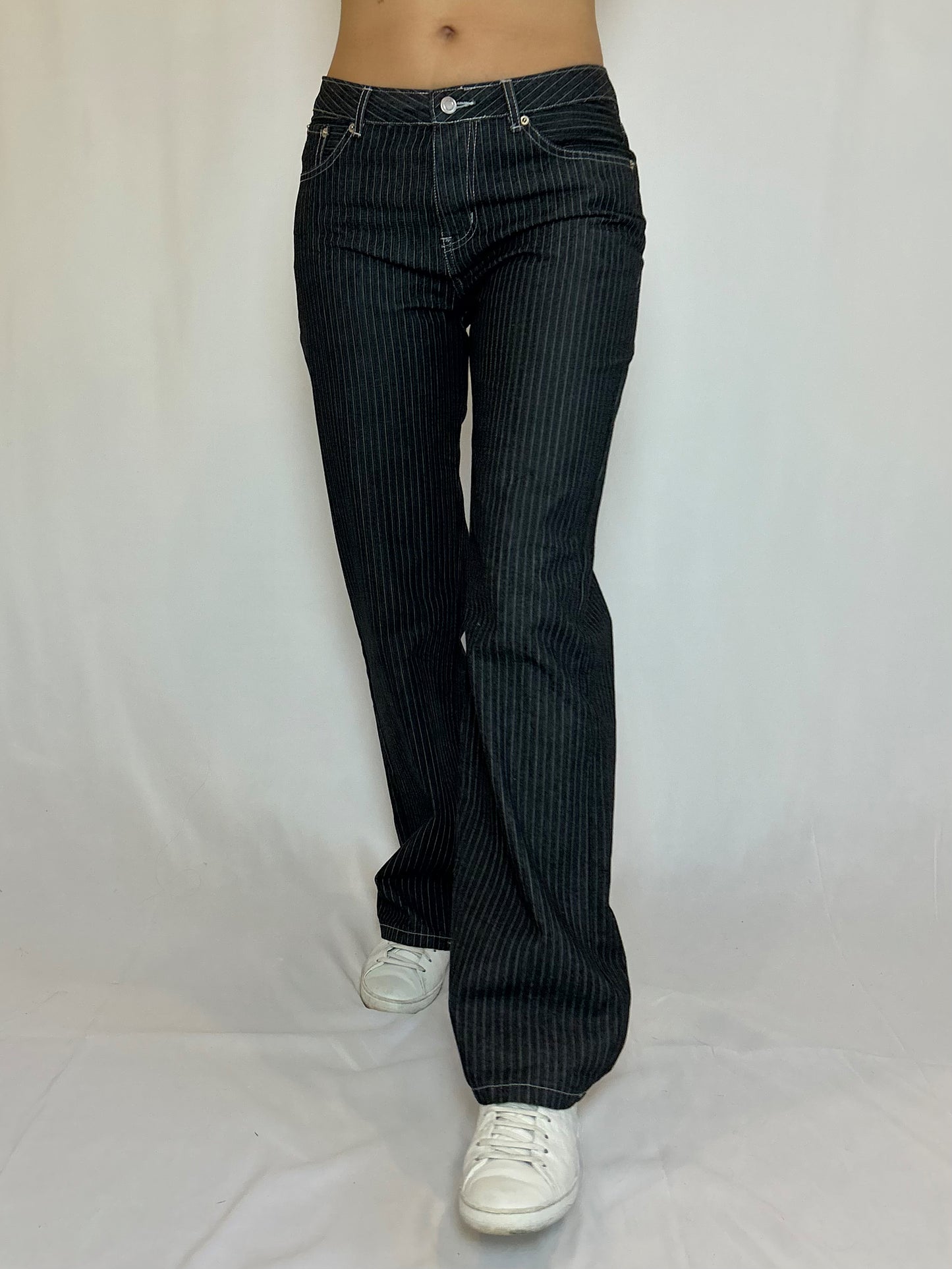 Lele Striped Pant - Navy