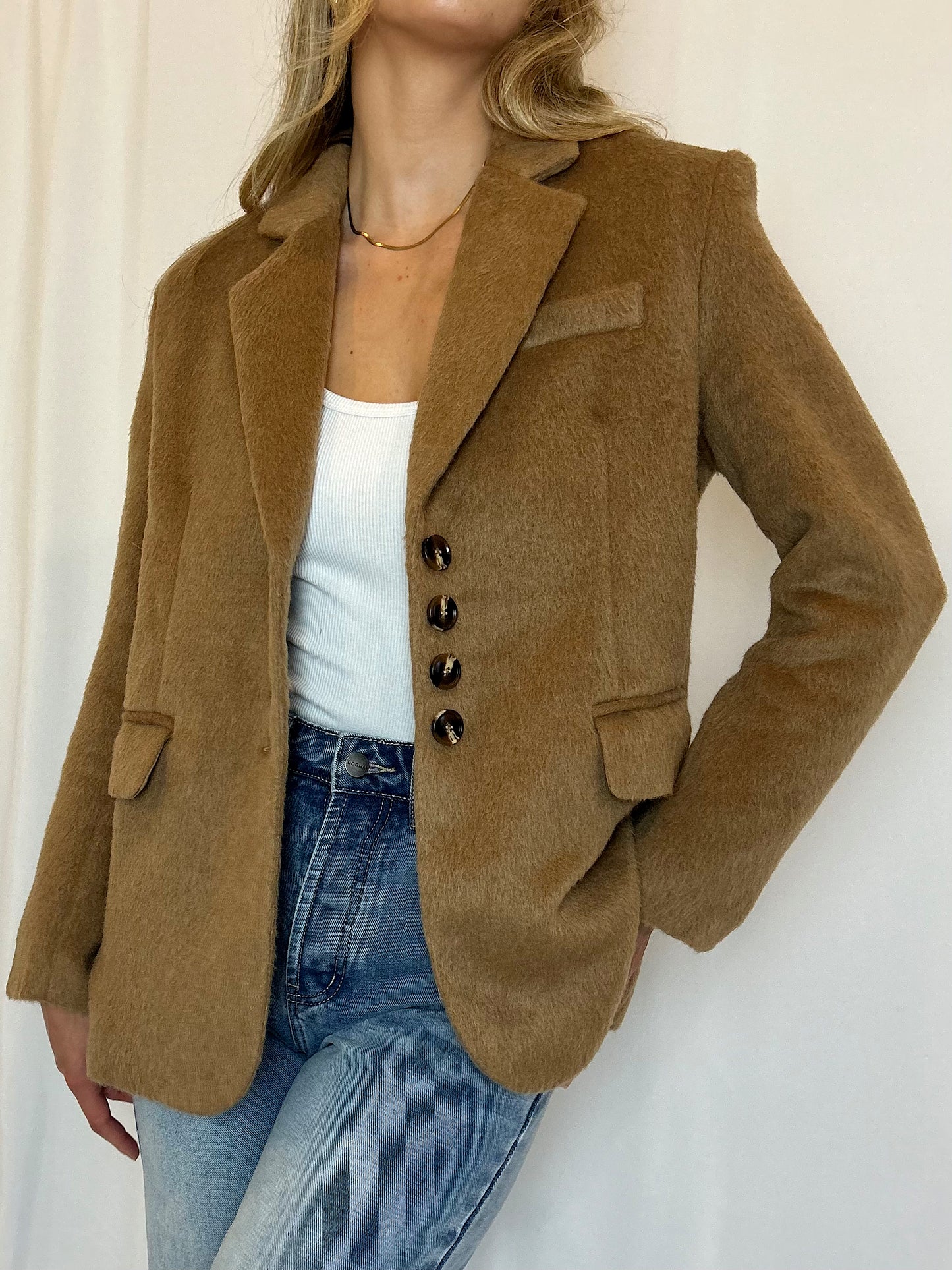 Mohair Blazer - Caramel