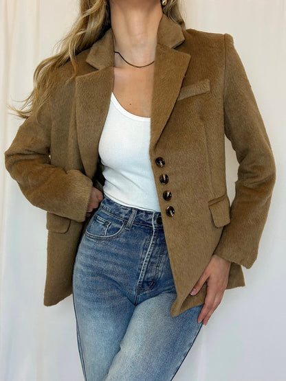 Mohair Blazer - Caramel