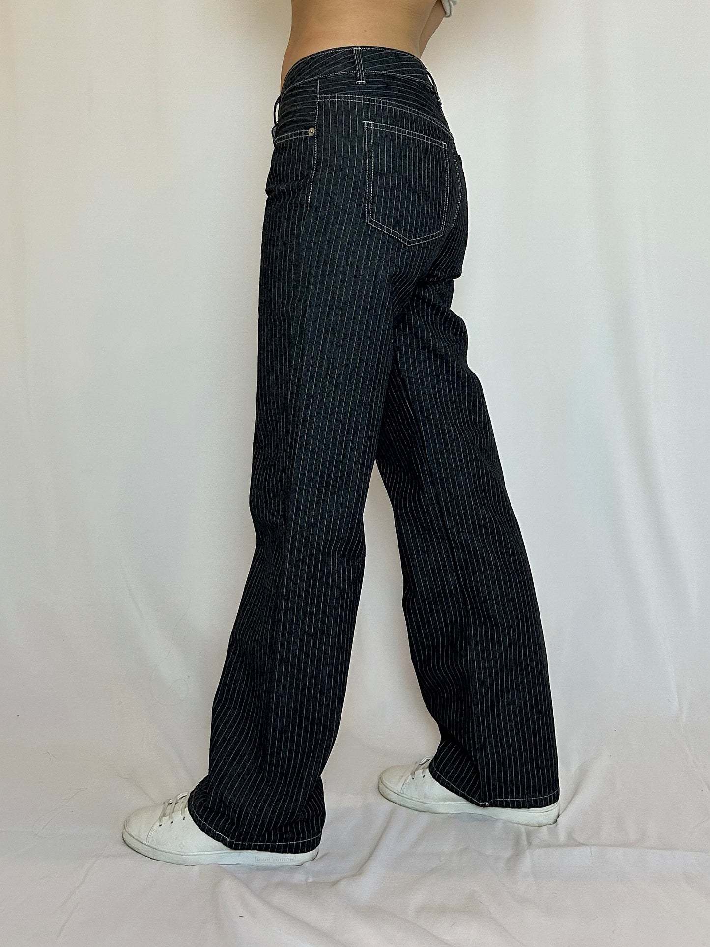 Lele Striped Pant - Navy