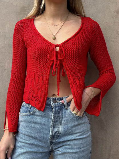 Scarlet Crochet Cardigan